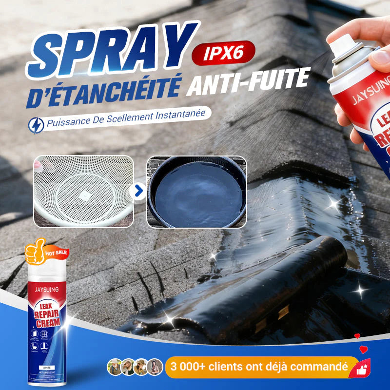Spray impermeabilizante - Vedação instantânea de fissuras e buracos | Para telhados, tubos, juntas, etc.🛠️⚡ 