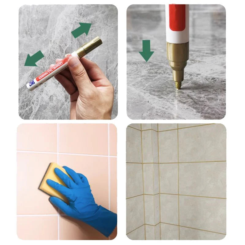 Pousbo® Caneta anti-mofo e à prova de água para azulejos cerâmicos 