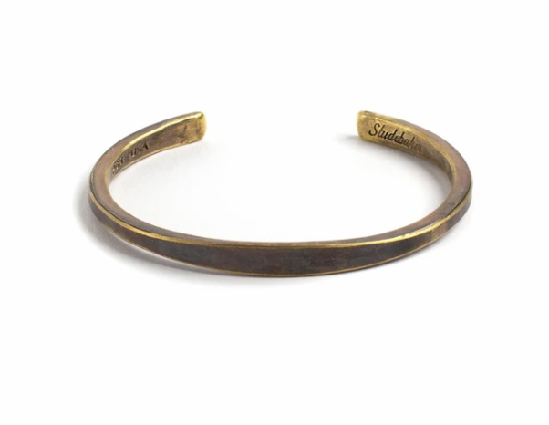 workshop cuff large brass patina