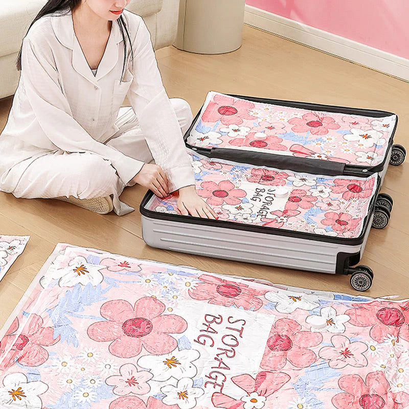 Sacos de armazenamento descartáveis ​​que economizam espaço