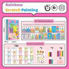 Pintura de Natal DIY Rainbow Scratch