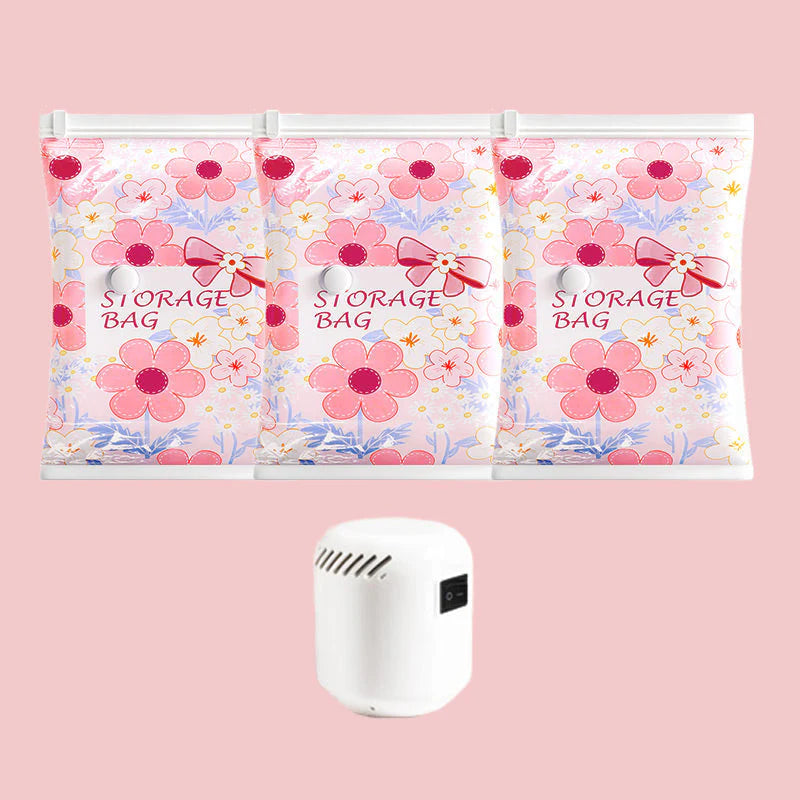 Sacos de armazenamento descartáveis ​​que economizam espaço