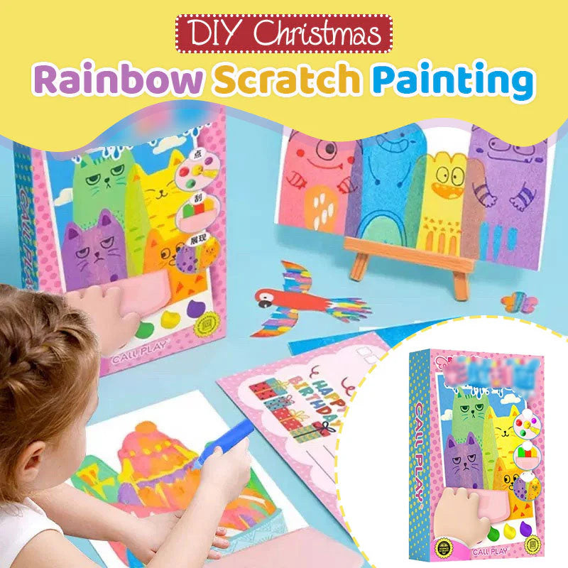 Pintura de Natal DIY Rainbow Scratch
