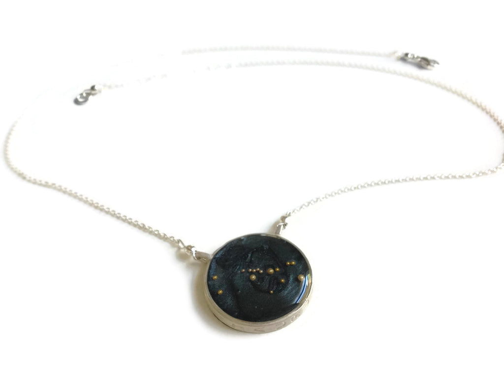 night sky astrological necklace
