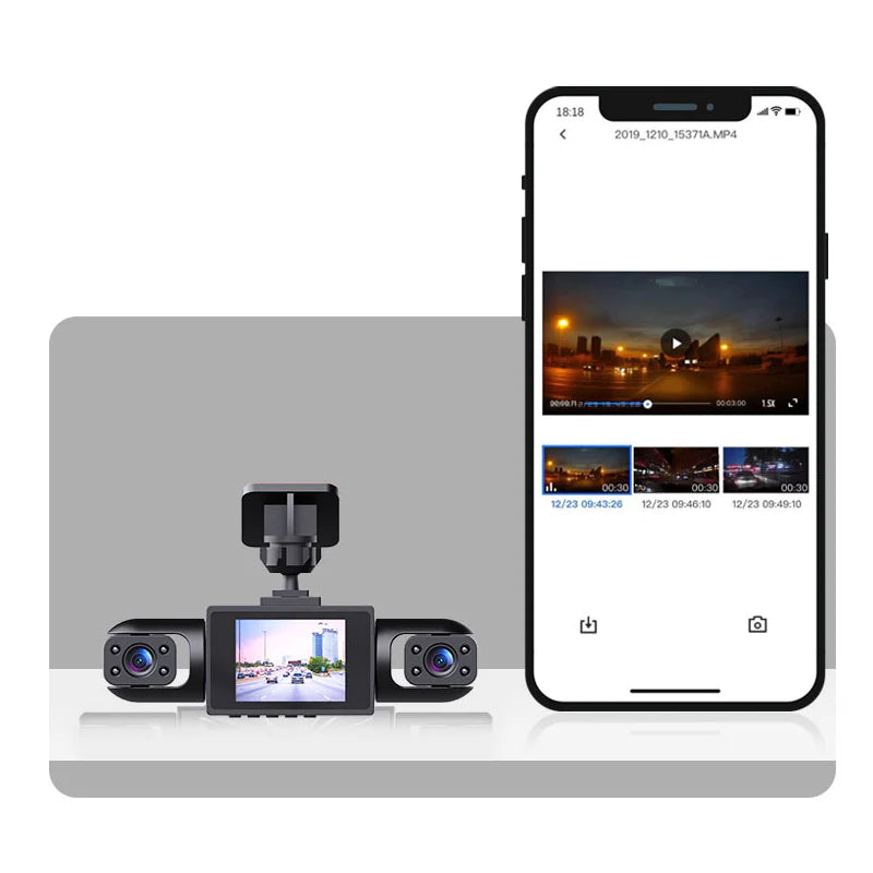 Câmara para automóvel com 4 lentes e visão de 360°