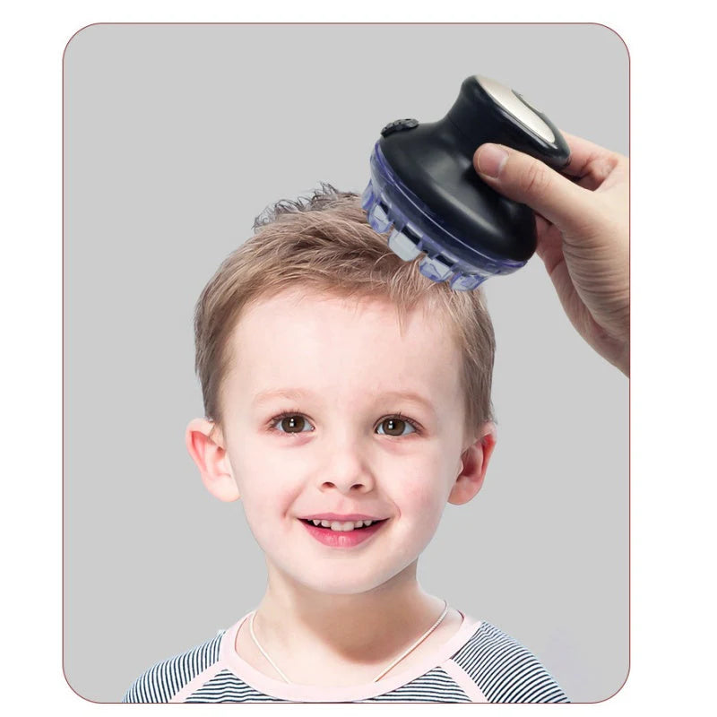 Máquina de cortar cabelo elétrica circular com viseira LED