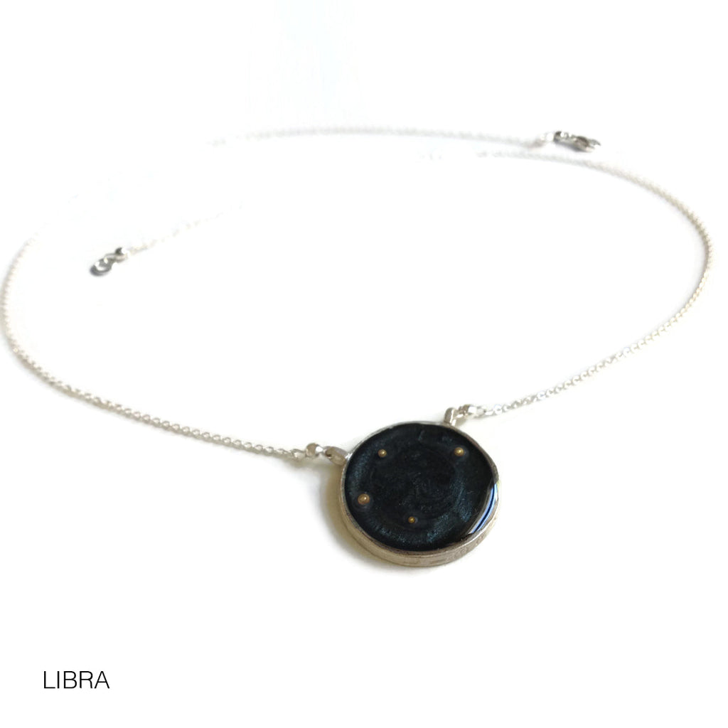 night sky astrological necklace