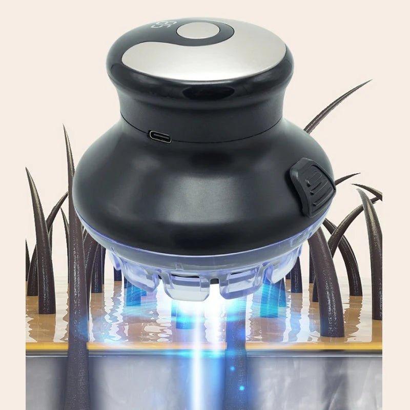 Máquina de cortar cabelo elétrica circular com viseira LED