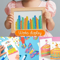 Pintura de Natal DIY Rainbow Scratch