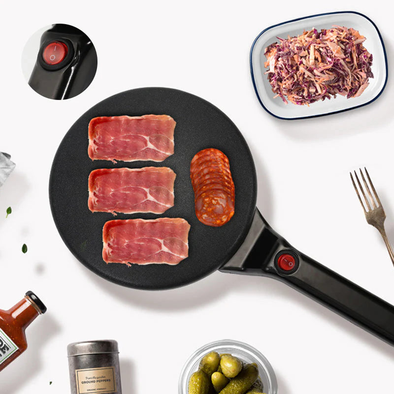 Panela elétrica antiaderente para crepes