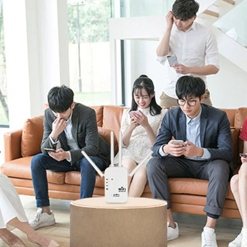 Amplificador de sinal de roteador sem fio de banda dupla de 2,4 GHz e 5 GHz 