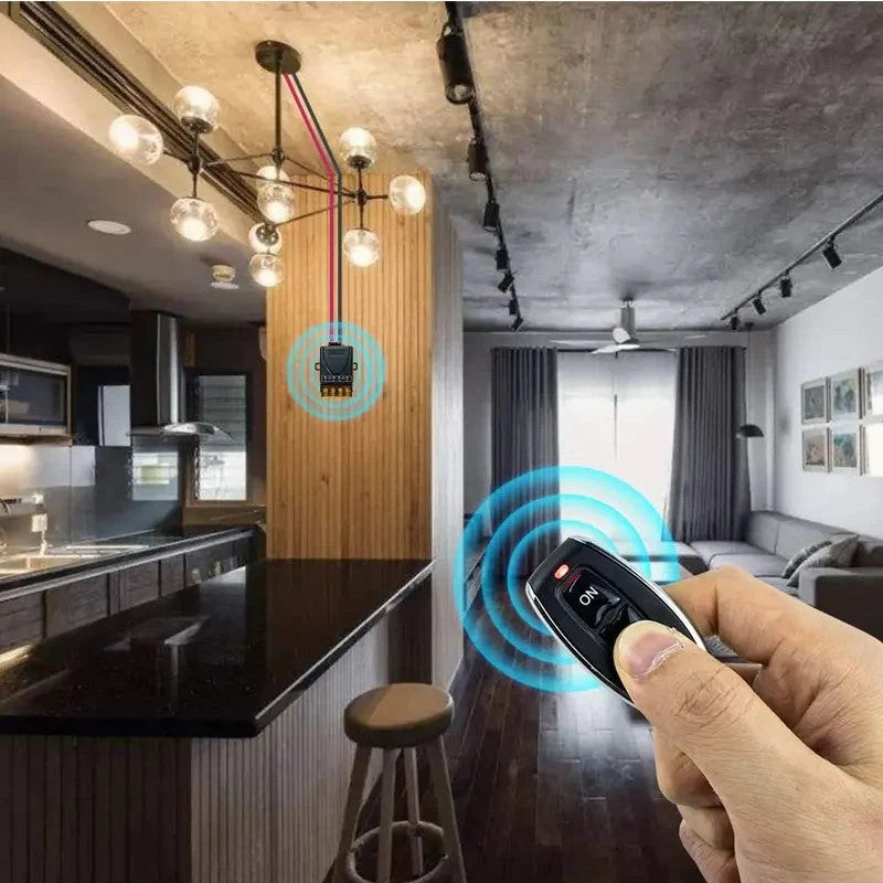 Interruptor remoto sem fios e kit receptor, sem necessidade de instalação de cabos 