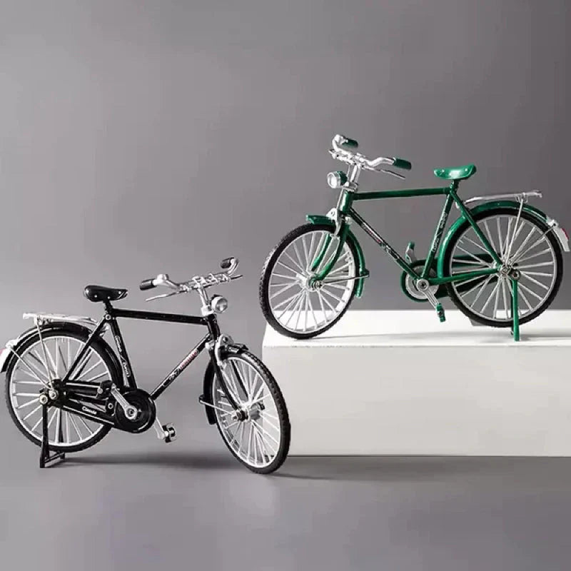 1: 10 Simulação Mini DIY Retro Modelo de Bicicleta Ornamento 