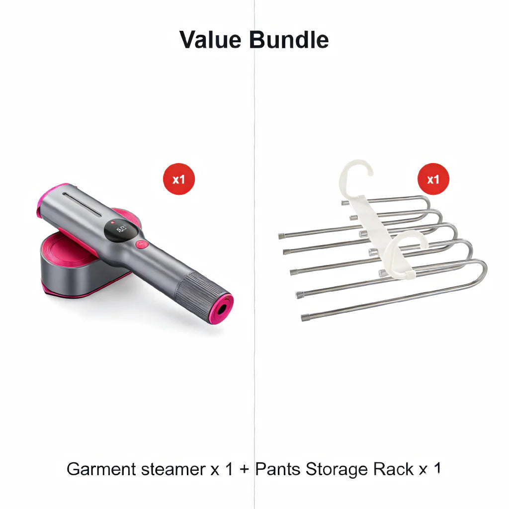 Vaporizador de roupas, vaporizador manual e ferro de passar 2 em 1, aquecimento rápido em 15 segundos, painel de controle grande, ampla tensão de 100-240 V, adequado para viagens internacionais, presentes de Natal