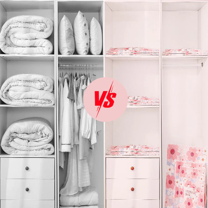 Sacos de armazenamento descartáveis ​​que economizam espaço