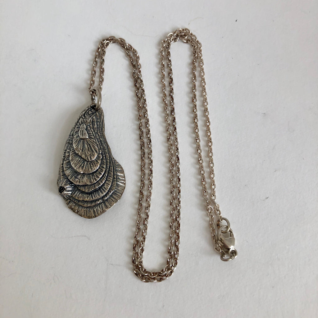 oyster necklace sterling