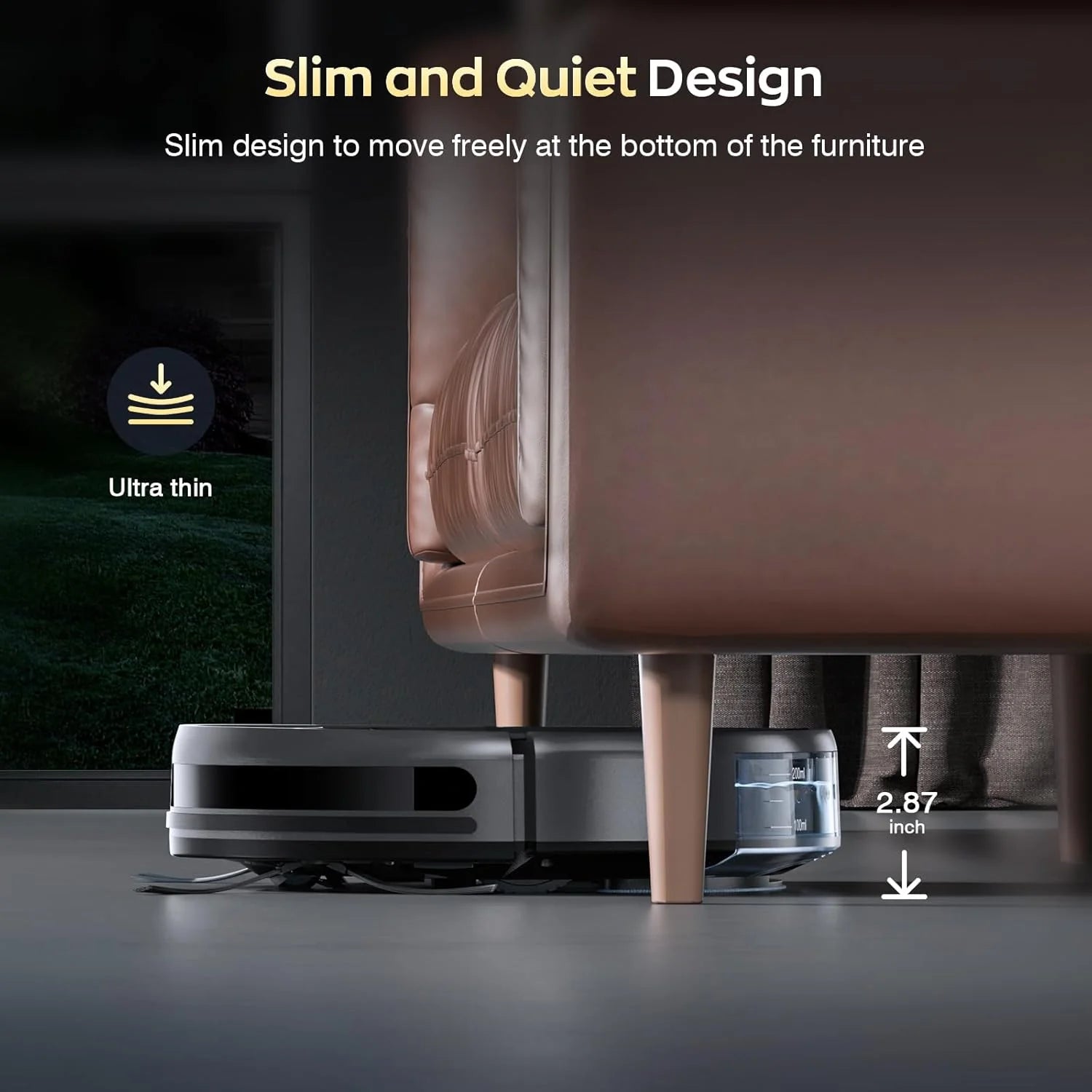 Aspirador robótico potente tudo-em-um