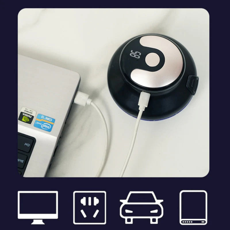 Máquina de cortar cabelo elétrica circular com viseira LED