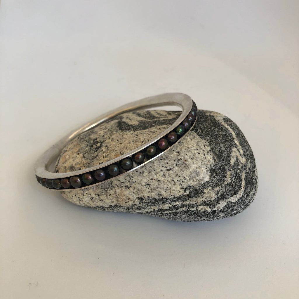 copy of sterling silver beaded channel bracelet