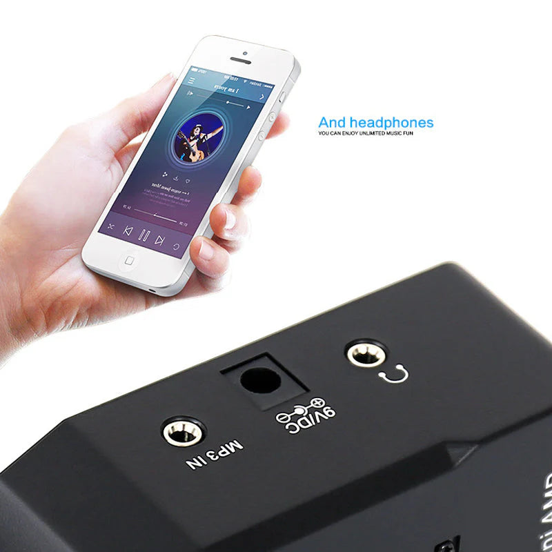 Mini conjunto de amplificador de guitarra elétrica portátil