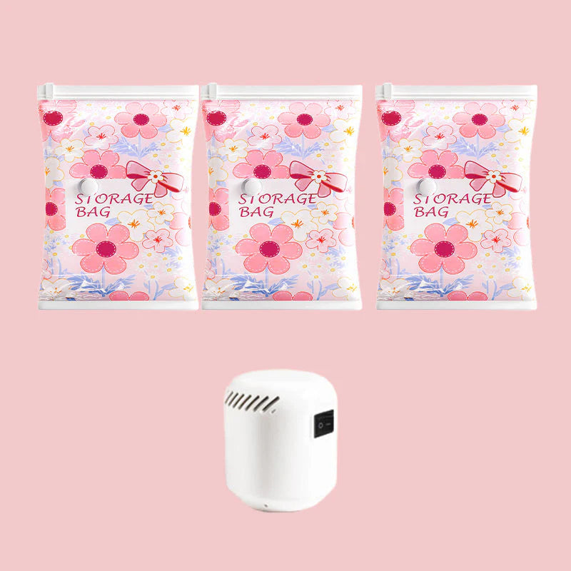 Sacos de armazenamento descartáveis ​​que economizam espaço