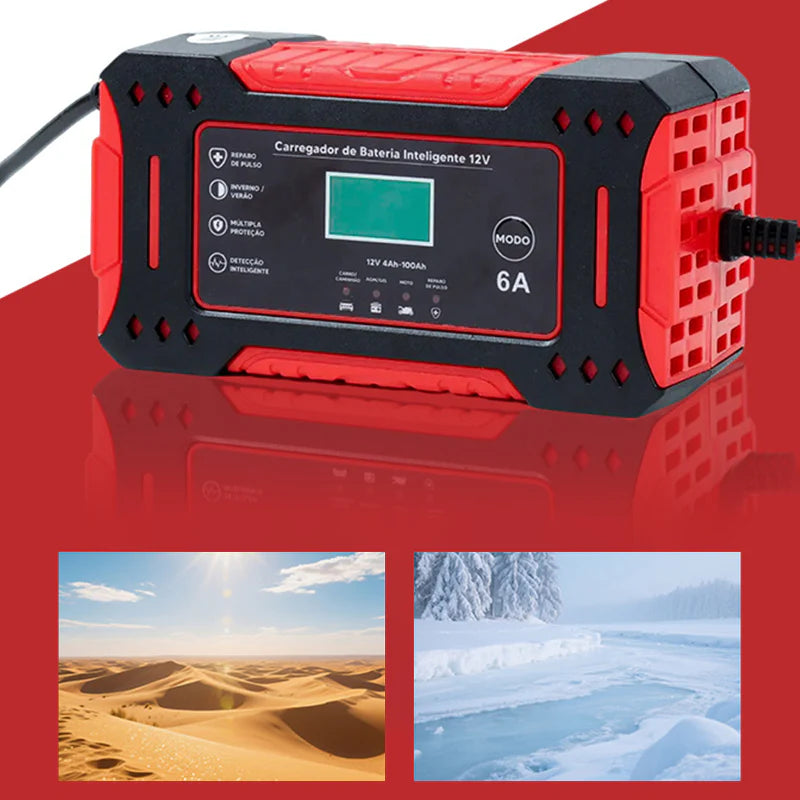 Carregador de bateria inteligente portátil para automóveis