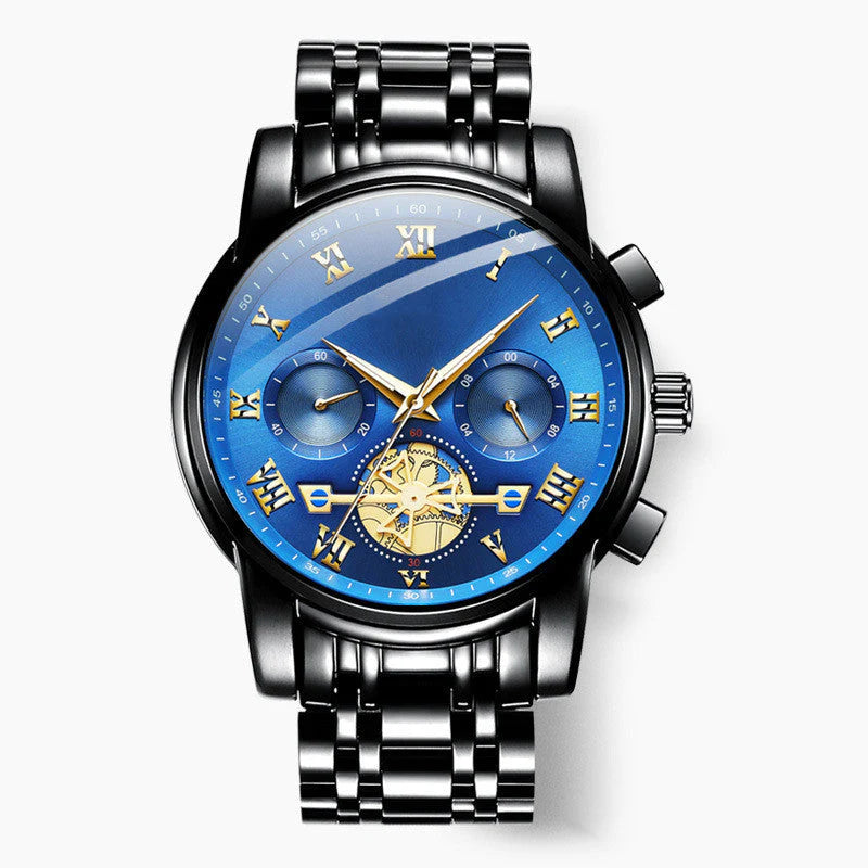 Relógio de Pulso Mecânico de Edição Prestige com 6 Ponteiros ✨⌚️ 