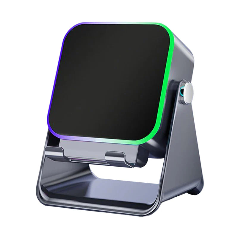 Alto-falante Bluetooth sem fio 5 em 1 com carregamento indutivo e suporte ajustável para telefone 