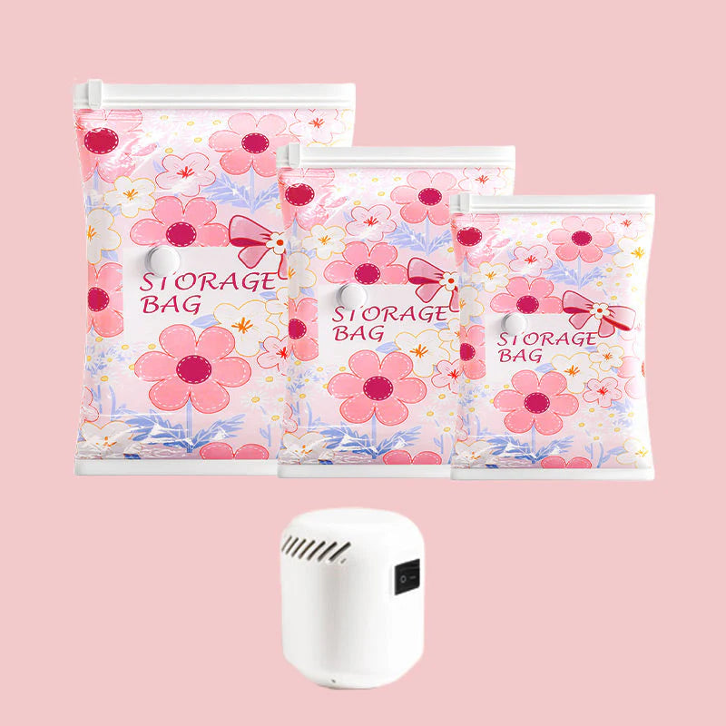 Sacos de armazenamento descartáveis ​​que economizam espaço