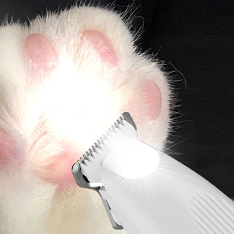 Máquina de barbear elétrica segura para animais de estimação com luz LED