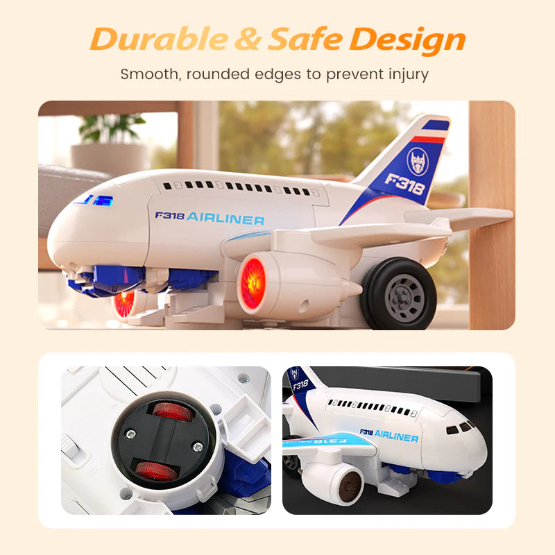 Brinquedos de robô de avião transformador elétrico 2 em 1