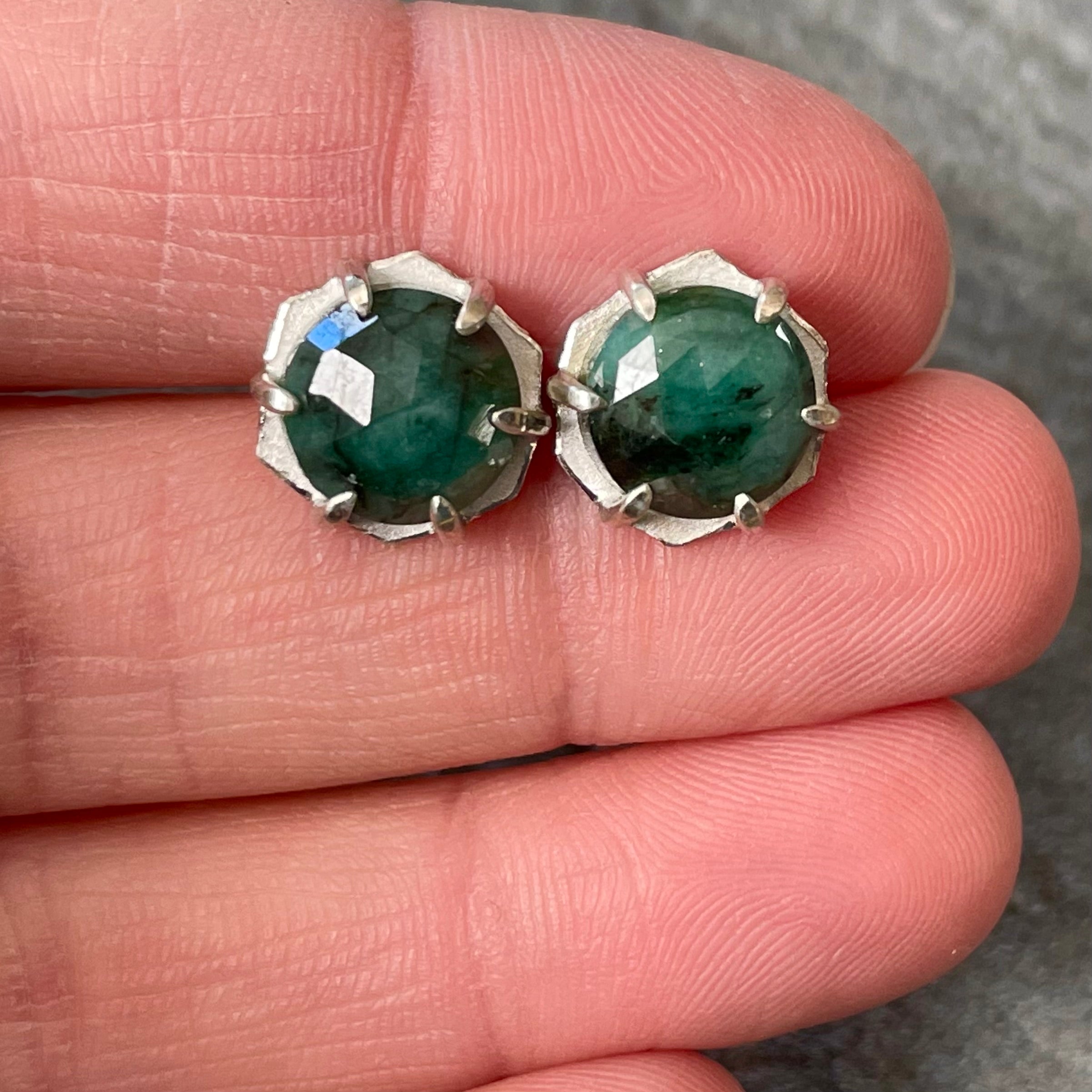 emerald hexy studs