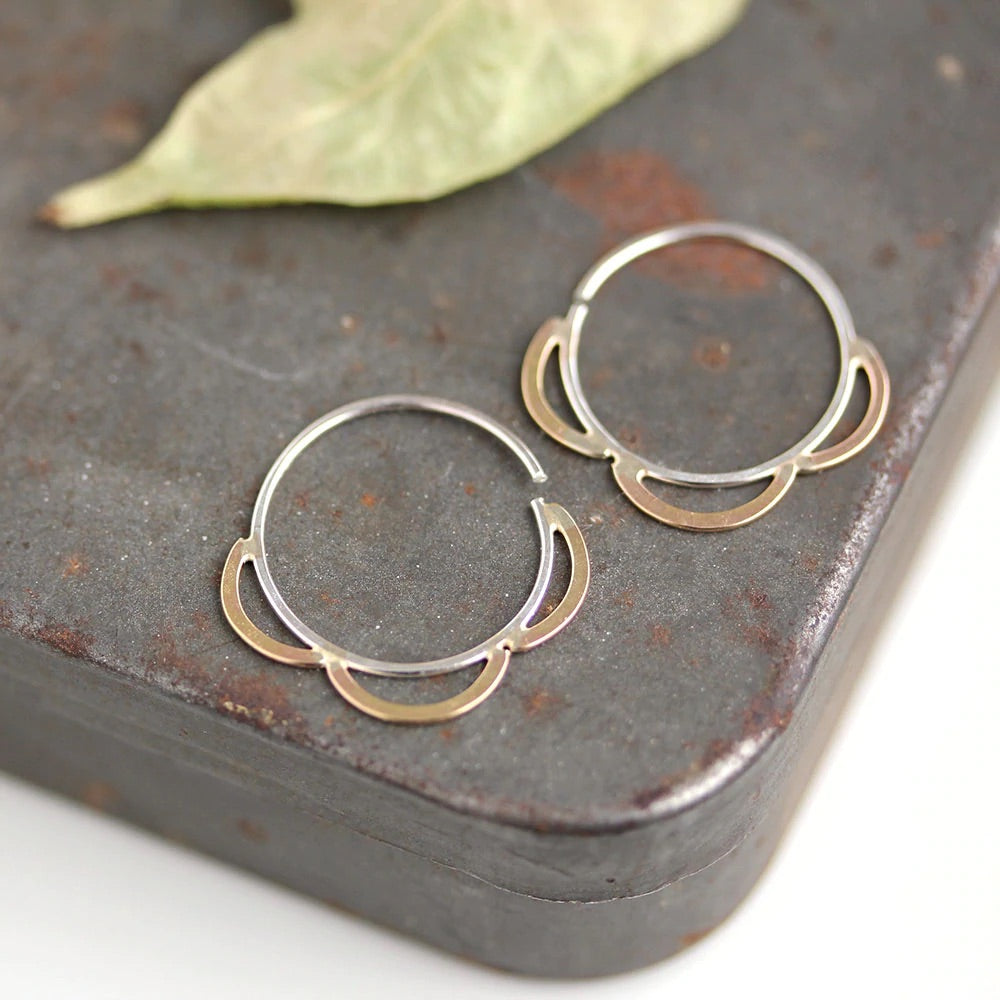 little scalloped hoop earrings
