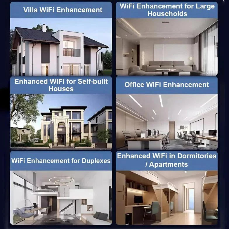 Amplificador de sinal de roteador sem fio de banda dupla de 2,4 GHz e 5 GHz 