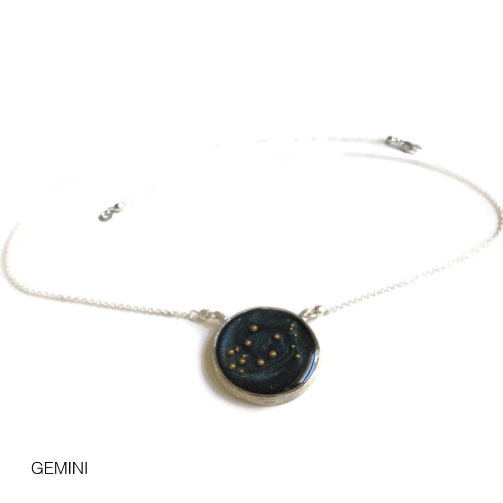 night sky astrological necklace