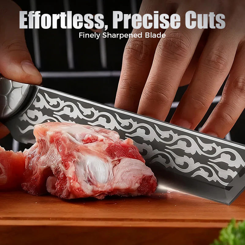 Faca multifuncional com lâmina interna e bainha