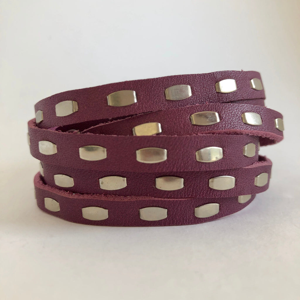 studded leather wrap bracelet