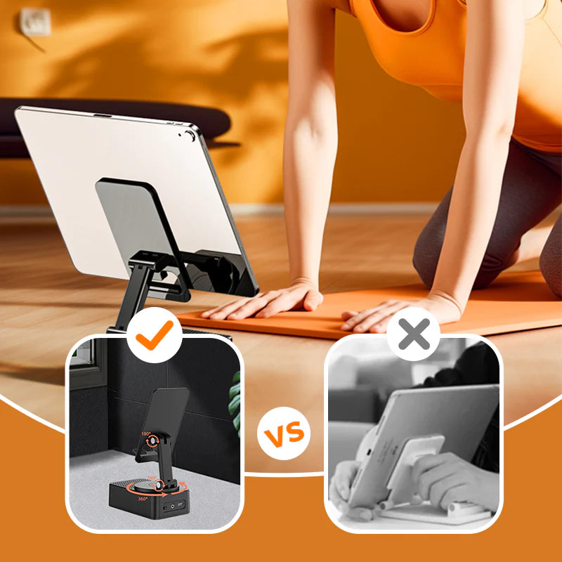 Suporte para celular 3 em 1 com alto-falante Bluetooth e carregador portátil.