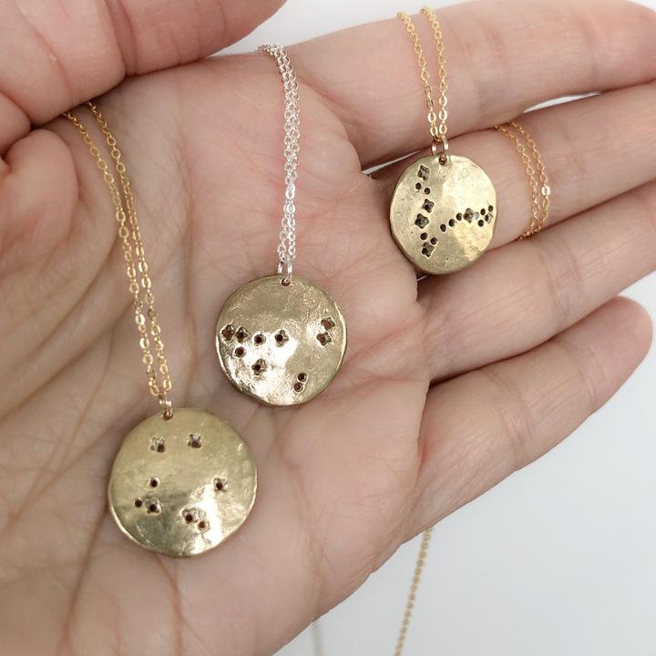 zodiac coin necklace