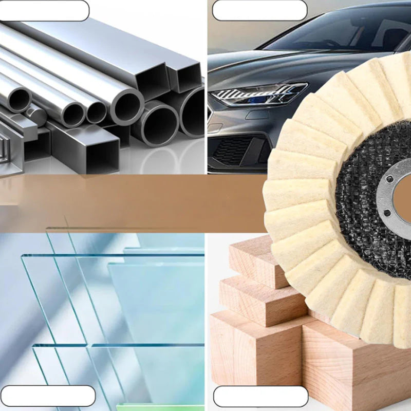 Roda de polimento de discos aba de feltro de lã