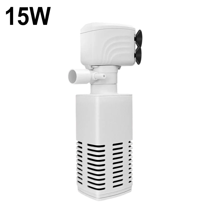 Filtro 3 em 1 para proteção - Filtragem, oxigenação e bombeamento de água