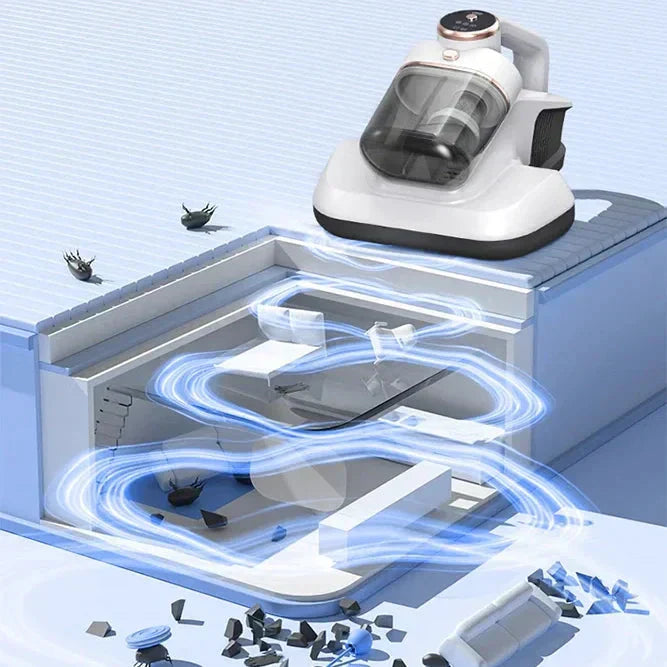 Aspirador de alta temperatura com limpeza profunda e compartimento duplo para remoção de ácaros