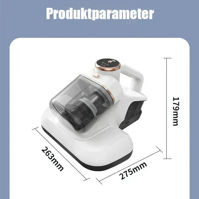 Aspirador de alta temperatura com limpeza profunda e compartimento duplo para remoção de ácaros