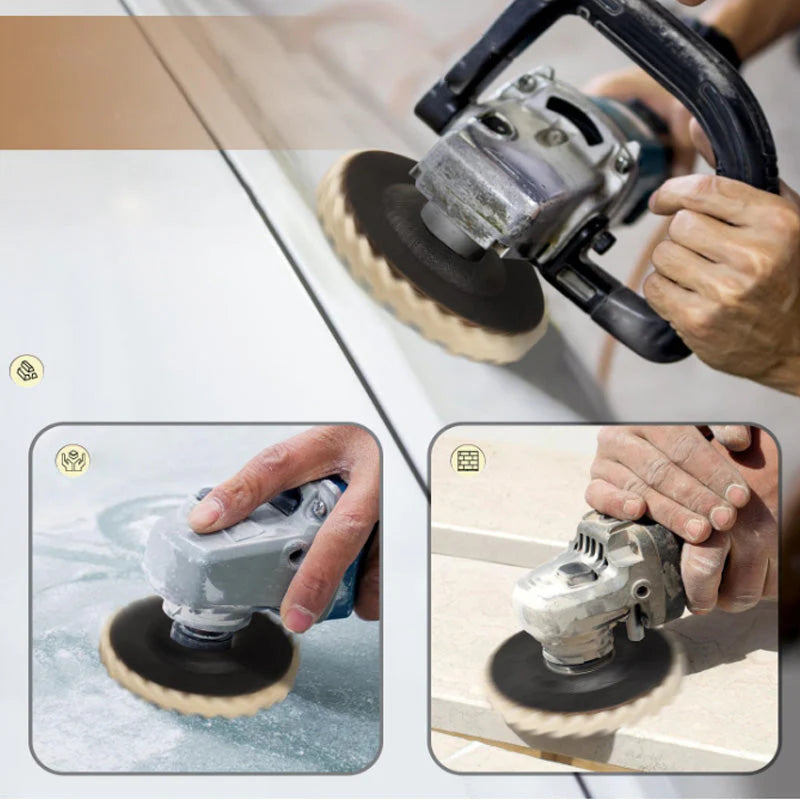 Roda de polimento de discos aba de feltro de lã