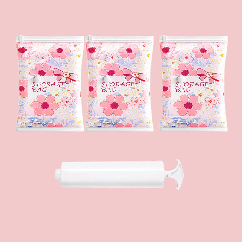 Sacos de armazenamento descartáveis ​​que economizam espaço