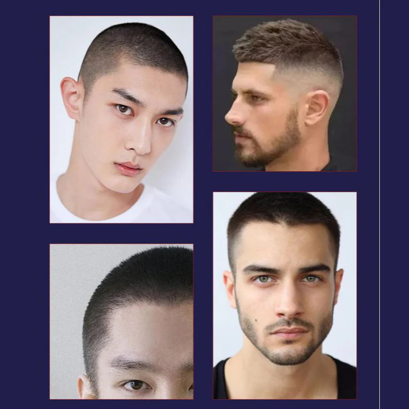 Máquina de cortar cabelo elétrica circular com viseira LED