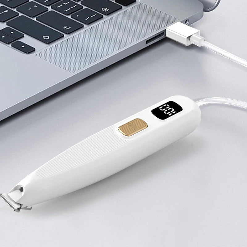 Máquina de barbear elétrica segura para animais de estimação com luz LED