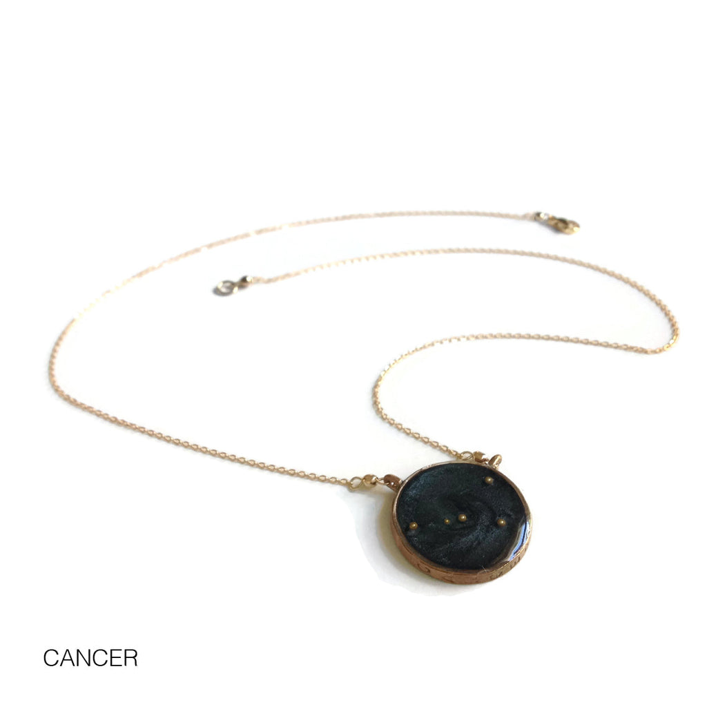 night sky astrological necklace