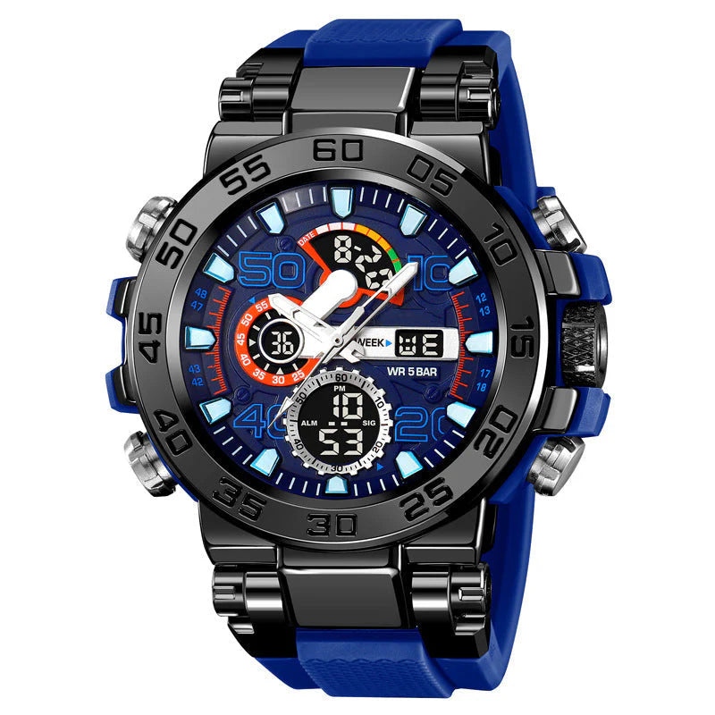 Relógio digital multifuncional LED à prova d'água