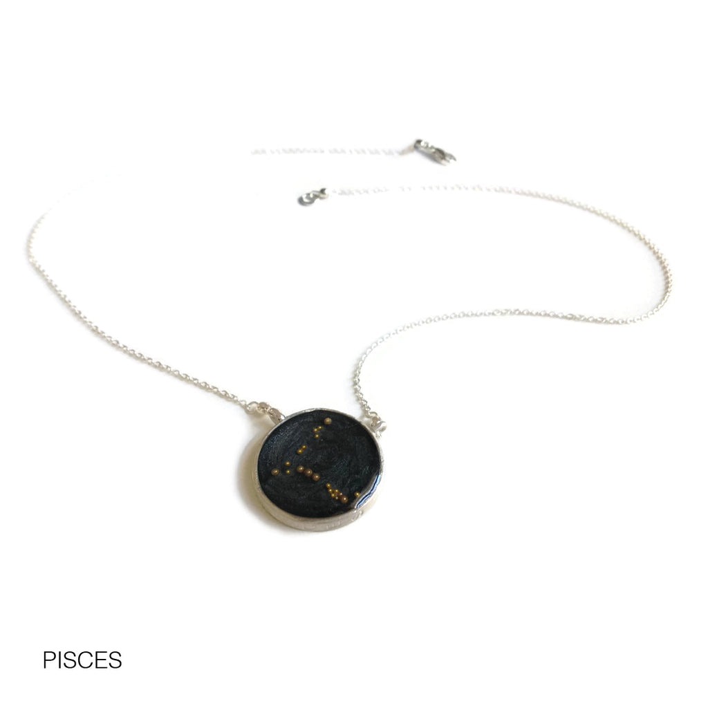 night sky astrological necklace